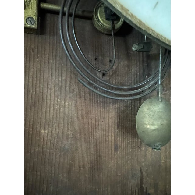 Vintage Pendulum Clock in Wood For Sale - Image 6 of 13