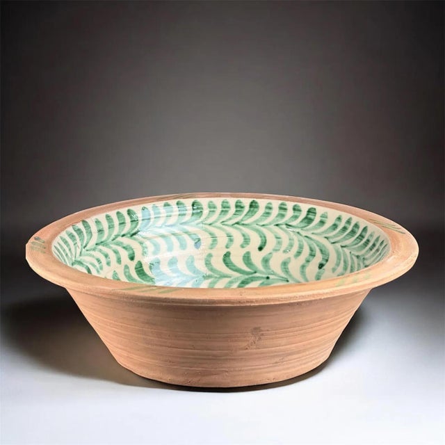 Large Spanish Fajalauza Ceramic Lebrillo Bowl For Sale - Image 6 of 8