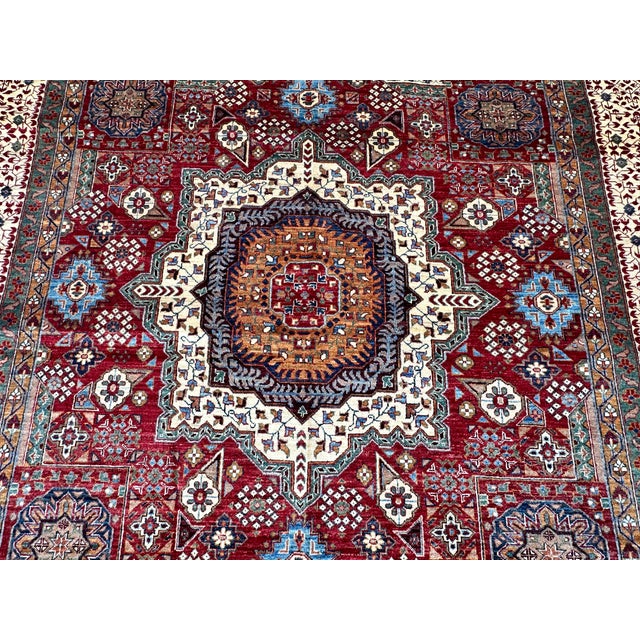 Hand-Knotted Afghan Meshhed Style Wool Area Rug - 9'0" X 12'2" For Sale - Image 6 of 14