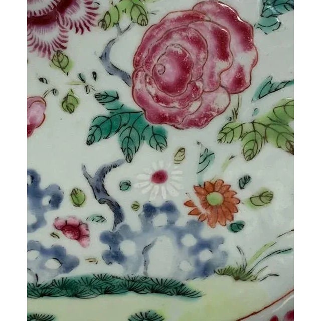 18th Century Chinese Qing Period Famille Rose Rectangular Cut-Corner Enameled Porcelain Platter For Sale - Image 4 of 11