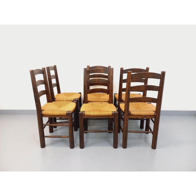 1960s Vintage Brutalist Chairs by Georges Robert, 1960s, Set of 6 For Sale - Image 5 of 18