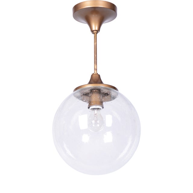Mid-Century Chandelier in Brass and Glass, Czech, 1960s For Sale