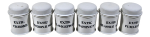 Vintage Porcelain Chemist Jars - Set of 6