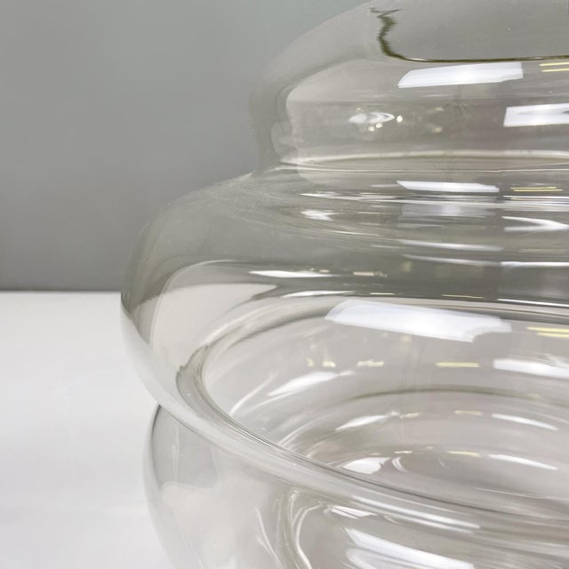 Glass Modern Italian Glass Vase with Round Shape by Roberto Faccioli, 1990s For Sale - Image 7 of 10