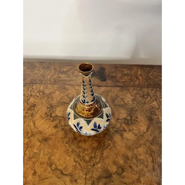 Doulton Lambeth Vase by Emily Stormer, 1880s For Sale - Image 3 of 7