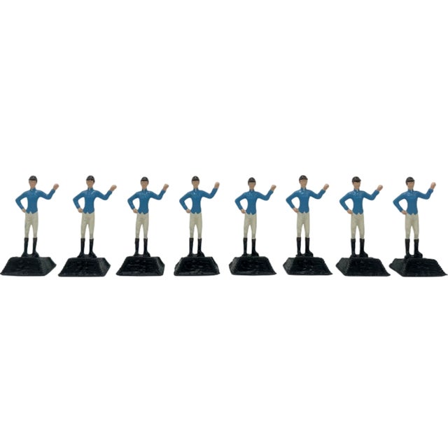 Vintage Vanderbilt Whitney Estate Set of 8 21 Club Jockey Place Card Holders For Sale - Image 14 of 14