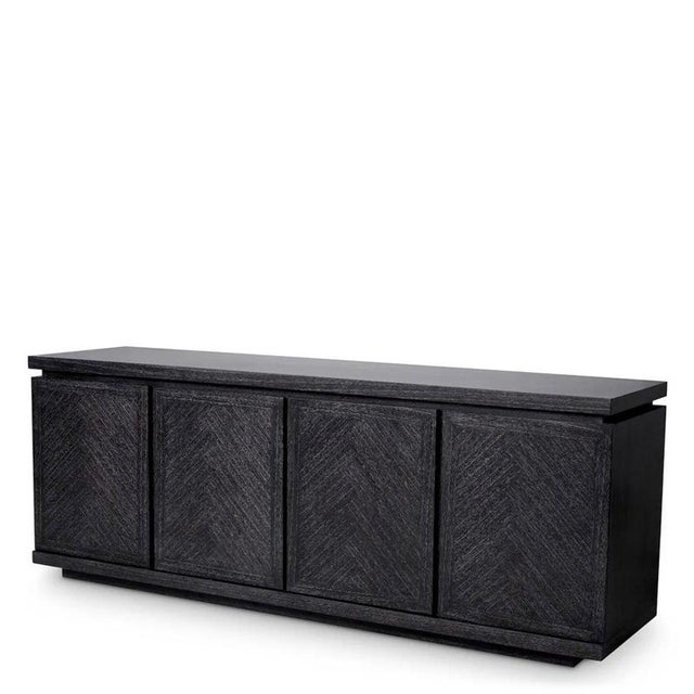 Sideboard in Charcoal Grey Oak Veneer For Sale - Image 4 of 5