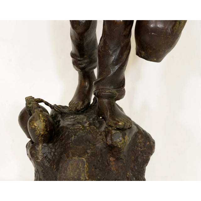 Brown Italian School, Water Carrier with Amphorae, 1920s, Bronze For Sale - Image 8 of 15