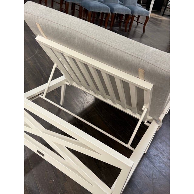White Janus Et Cie Outdoor Chaise Lounge For Sale - Image 8 of 12