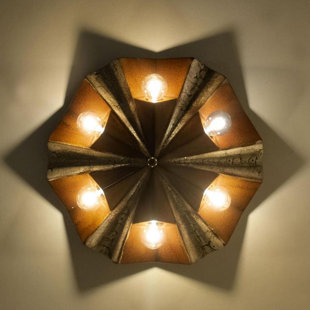 German Caroussel Brown Ceramic Lamp from Pan, 1970s For Sale - Image 4 of 16