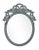 Contemporary Fleur Home Garden District Thalia Oval Mirror in Gunmetal, 28x39 For Sale - Image 3 of 3