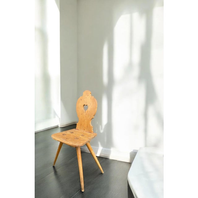 Beige Blonde Fir Chair, 1850s For Sale - Image 8 of 12