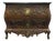 Collezione Europa Walnut French Provincial Louis XV Rococo Style 46" Two Drawer Bombe Chest W. Granite Top For Sale