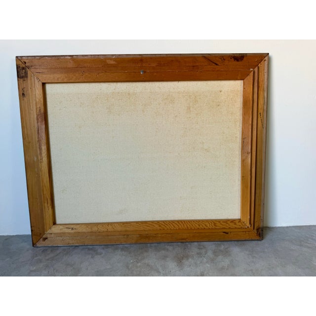 1970's Mid-Century Pink Expressionist Abstract Painting, Framed For Sale - Image 12 of 12