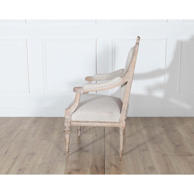 Pair of Early 20th Century Swedish Gustavian Style Carved Armchairs For Sale - Image 9 of 9