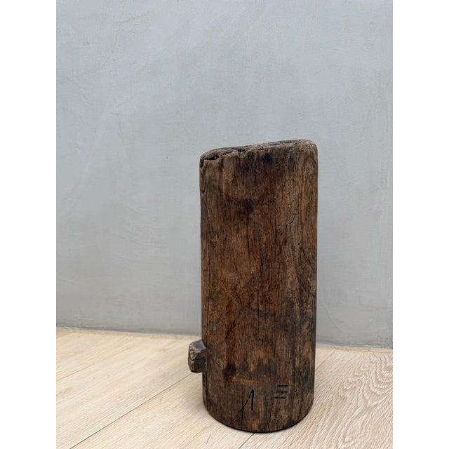 This is a primitive stool or stand purchased from a dealer in Japan. The origin may be Japanese but also Swedish.