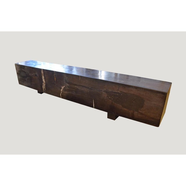 Andrianna Shamaris Petrified Wood Log Bench For Sale - Image 17 of 18