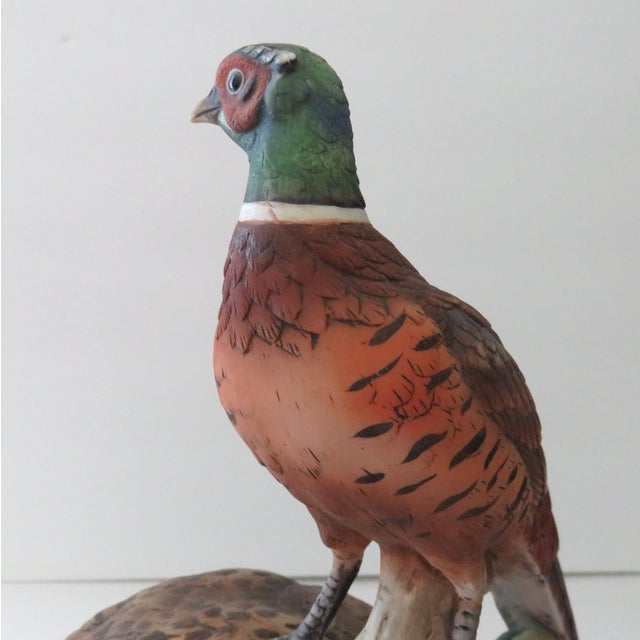 Mid 20th Century Ring-Necked Pheasant Family C-7251 Limited Edition Napcoware Japan Vintage 1950s-60s For Sale - Image 5 of 11