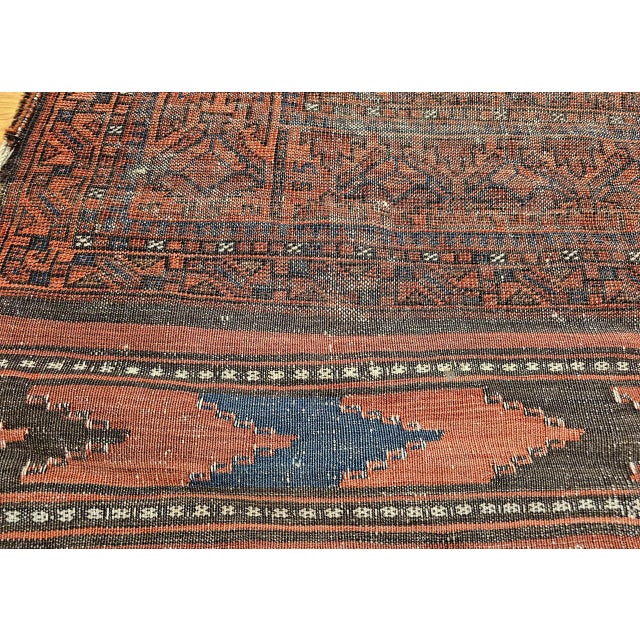 Tribal 19th Century Hand-Knotted Afghan Gallery Rug in Allover Geometric Pattern For Sale - Image 3 of 18