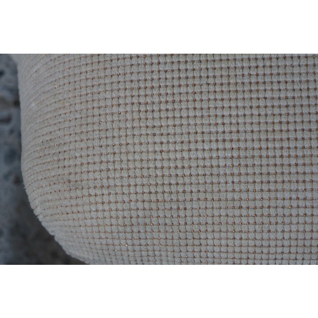 1970s 2 Jacques Charpentier Maison Jansen Stacked Pillow Ottomans Foot Stool Pouf MCM For Sale - Image 5 of 13