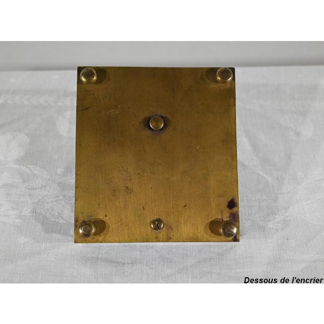 Inkwell with the Virgin in Bronze and Marble, Late 19th Century For Sale - Image 15 of 16