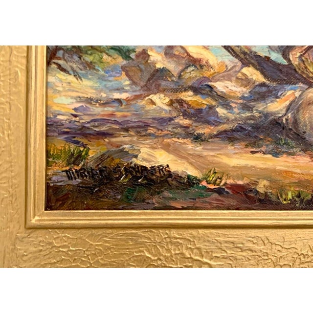 Late 20th Century Painting California Coast Original Miriam Sandberg Art Vintage Landscape Decor For Sale - Image 5 of 6