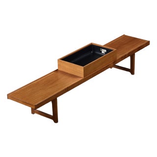 Bruksbo Norwegian Korbo Teak Planter Bench or Coffee Table, Attributed to Torbjørn Afdal For Sale