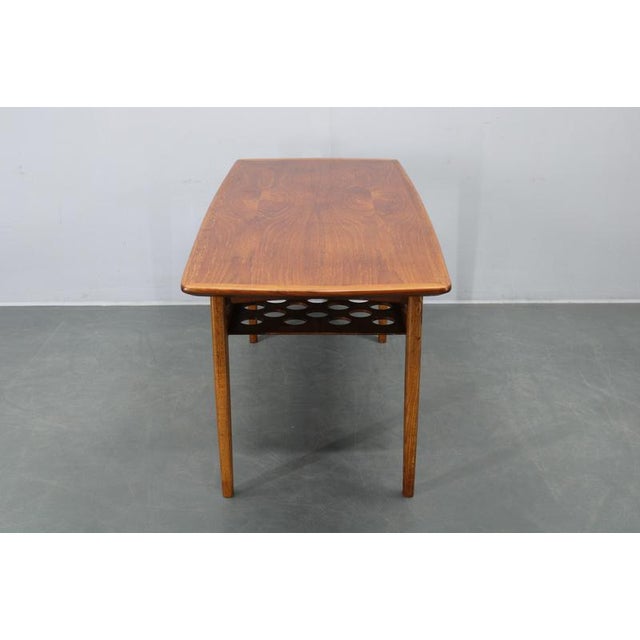Mid-Century Danish Teak Veneer Coffee Table with Oak Base, 1960s For Sale - Image 11 of 14