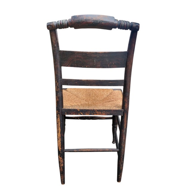 Period Early 19th Century Set of 5 Hitchcock Painted Stenciled Side Chairs For Sale - Image 14 of 18