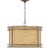 Tailor Single-Light Cane and Brass Drum Pendant Chandelier For Sale
