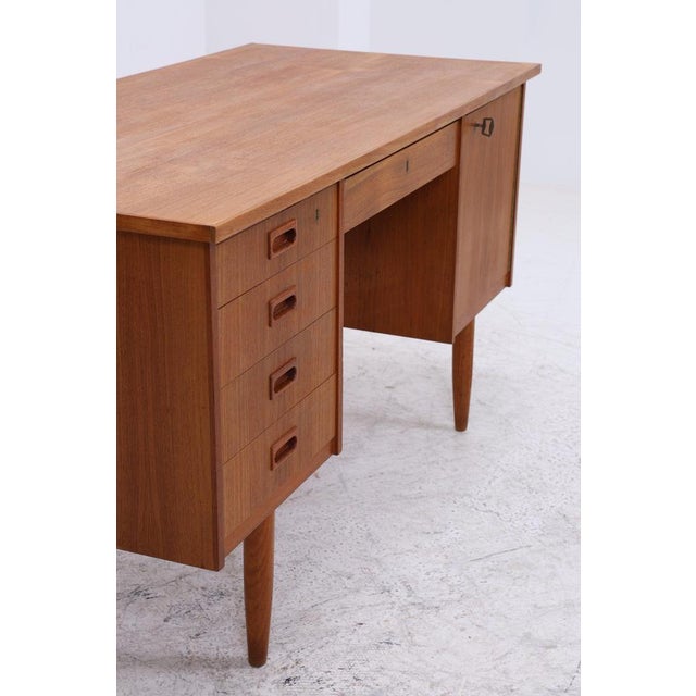 Vintage Danish Teak Desk, 1960s For Sale - Image 12 of 16