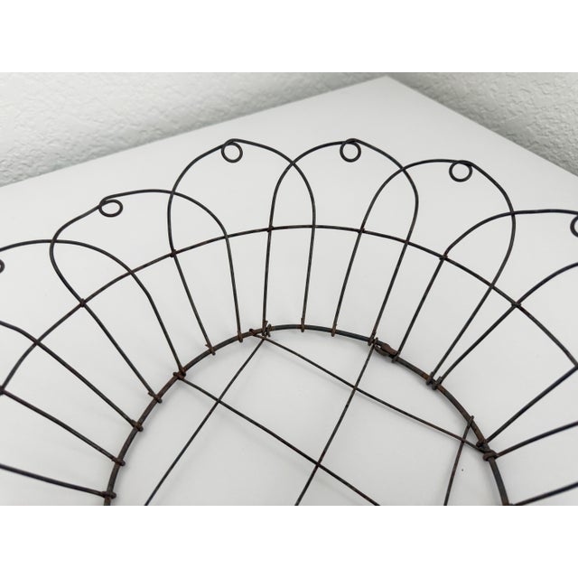 French Country 1800-1900s French Zinc Wire Harvest Basket For Sale - Image 3 of 8