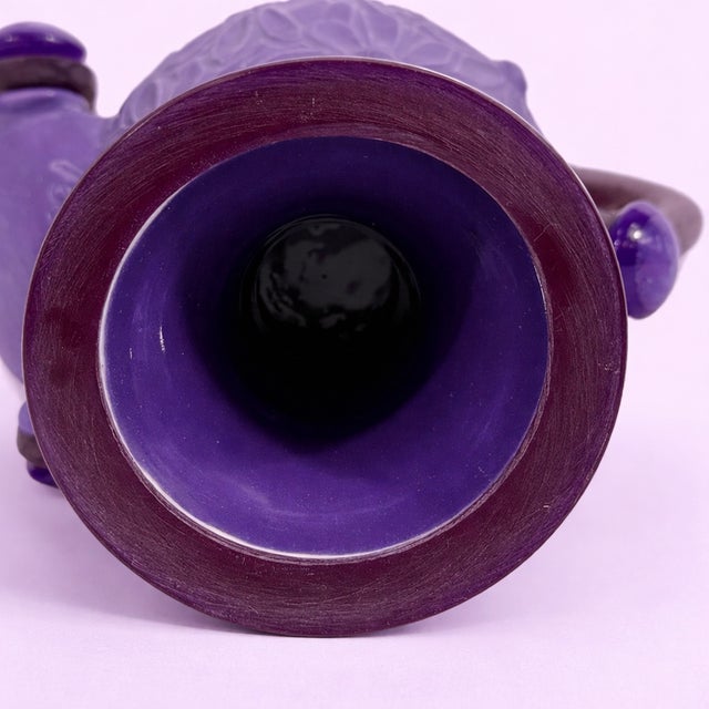 1980s Retro Floral Teapot With Sculptural Handle & Gold Base For Sale - Image 4 of 4