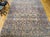 1900 - 1909 Antique Kerman Lavar Rug, Hand-Knotted Wool, All-Over Floral Pattern, Ivory & Blue, 9x12 For Sale - Image 5 of 16