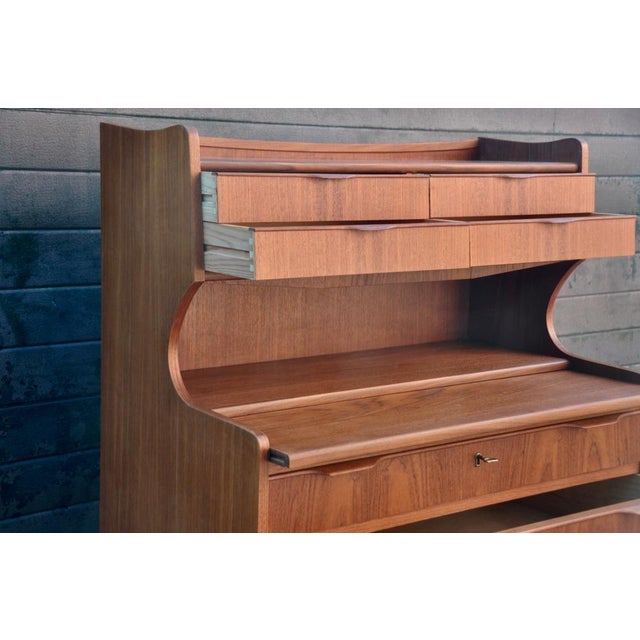 Danish Desktop in Teak with Mirror, 1960s For Sale - Image 12 of 17