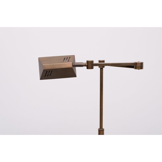 Bronze Library Swing Arm Floor Lamp, Germany, 1980 For Sale - Image 6 of 12