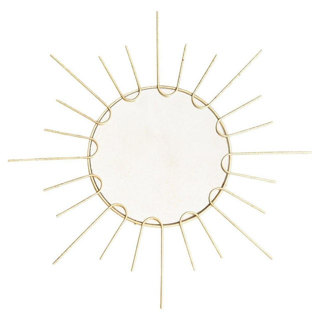 Mid-Century Modern Sunburst Mirror Brass, 1960s For Sale - Image 11 of 11