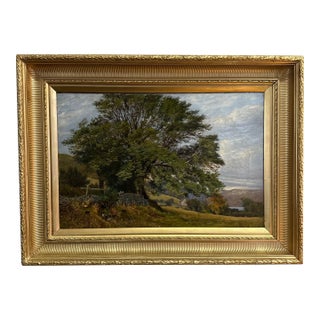 A Glimpse of Lock Lomond by Hamilton Maxwell 1885 Large Landscape Oil Painting For Sale