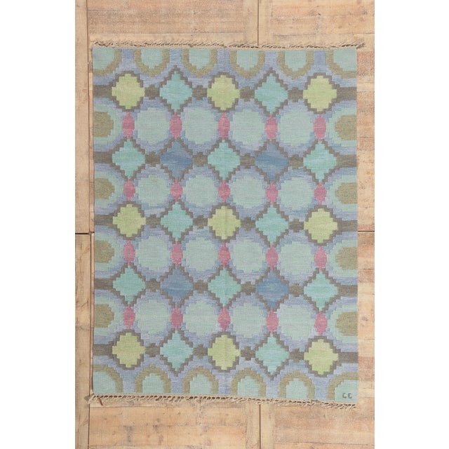 Judith Johansson Swedish Rollakan Rug, 06'03 X 08'03 For Sale - Image 12 of 13