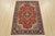 Farmhouse Fine Qom Rug 3’5” X 4’10” Red Wool/Silk Traditional Hand-Knotted Carpet For Sale - Image 3 of 12
