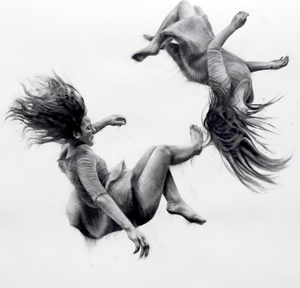 Patsy McArthur, Vortex, Charcoal and Conté Drawing on Watercolor Paper, 2018