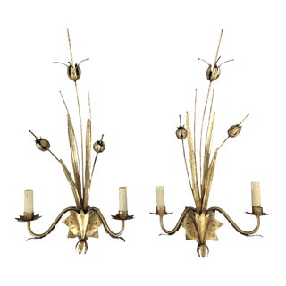 Wall Sconces in the style of Bagues, 1970s, Set of 2 For Sale