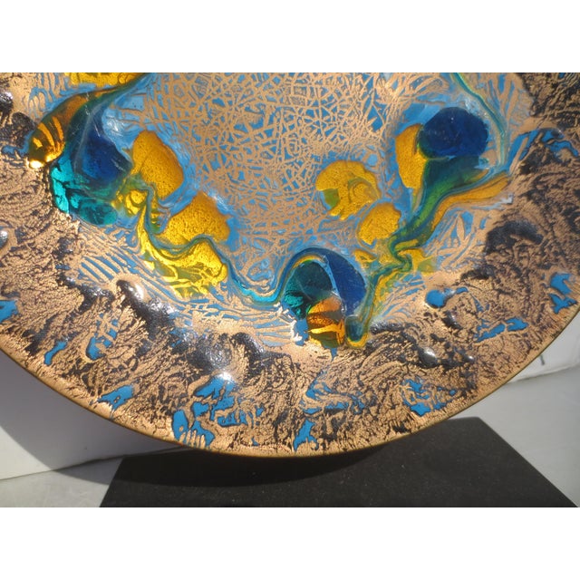 Assembled Set of 3 MCM Enamel Copper Trays - A Set of 3 For Sale In New York - Image 6 of 13