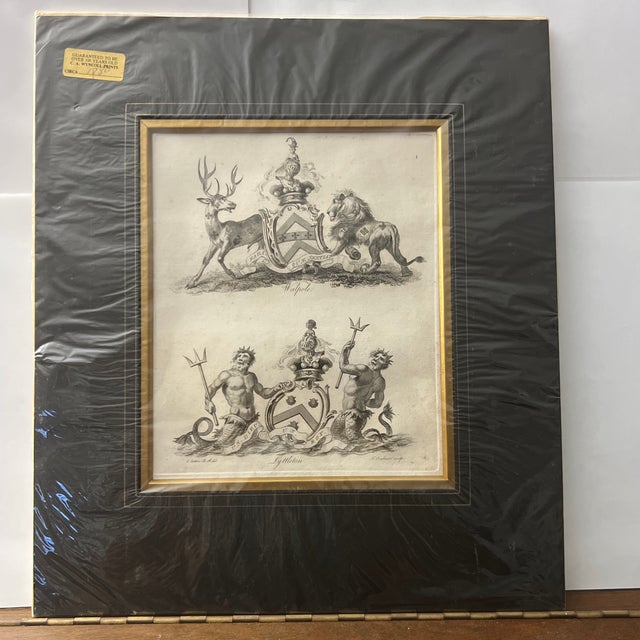 Set of 3 Antique 18th Century English Peerage Heraldic Crests Form by Charles Catton For Sale - Image 9 of 12