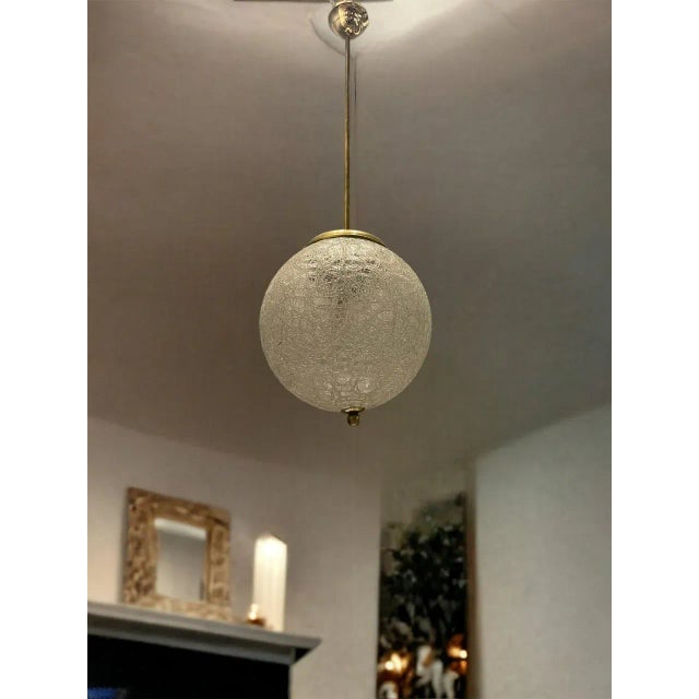 Cracklè Murano Glass Pendant Light, 1970s For Sale - Image 12 of 13