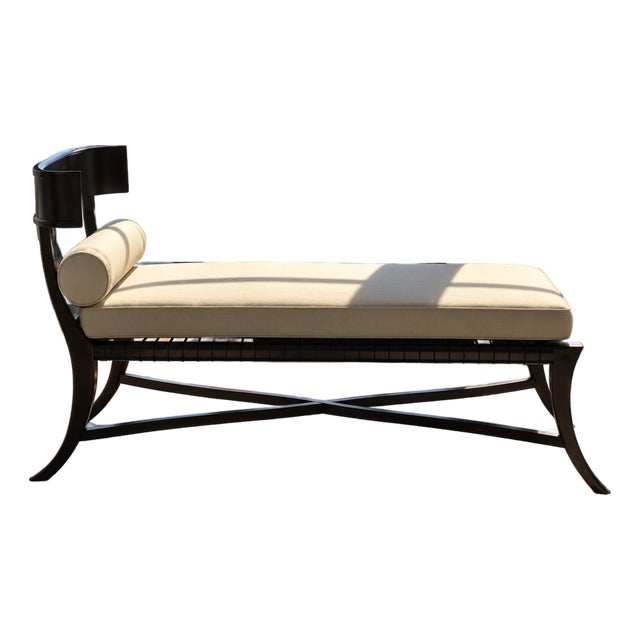 Mid Century Klismos Chaise Lounge For Sale