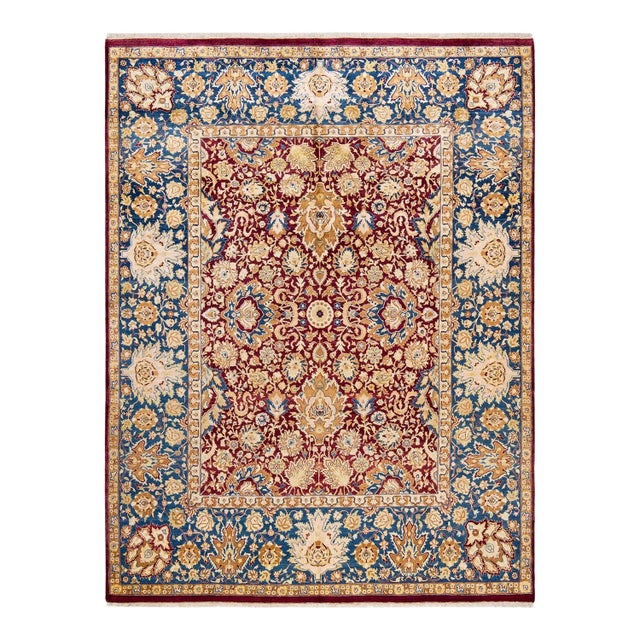 Red Mogul, One-of-a-Kind Hand-Knotted Area Rug in Red, 7' 10" x 10' 4" For Sale - Image 8 of 8