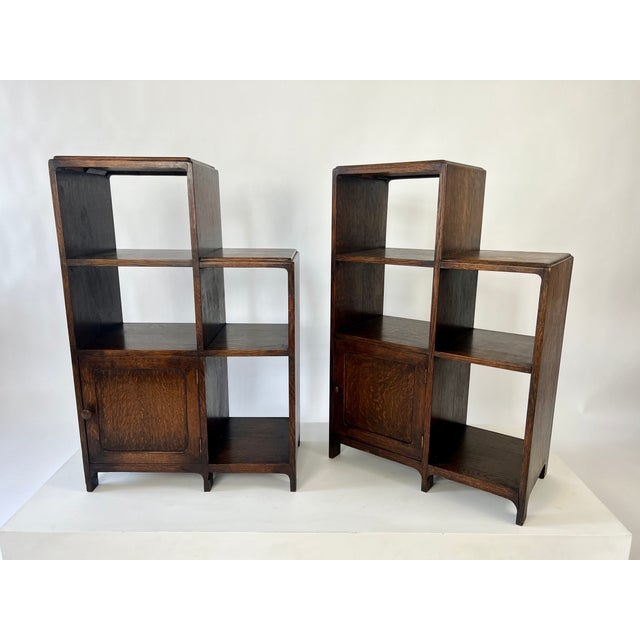 English Art Deco Modernist Bookcase in Oak, 1920s For Sale - Image 17 of 18