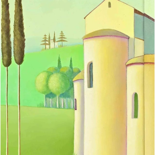 Contemporary Unknown, Monday Afternoon, Oil Paint, 1990s For Sale - Image 3 of 5