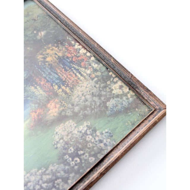Antique Framed Print "English Garden" by R. Atkinson Fox For Sale - Image 14 of 14